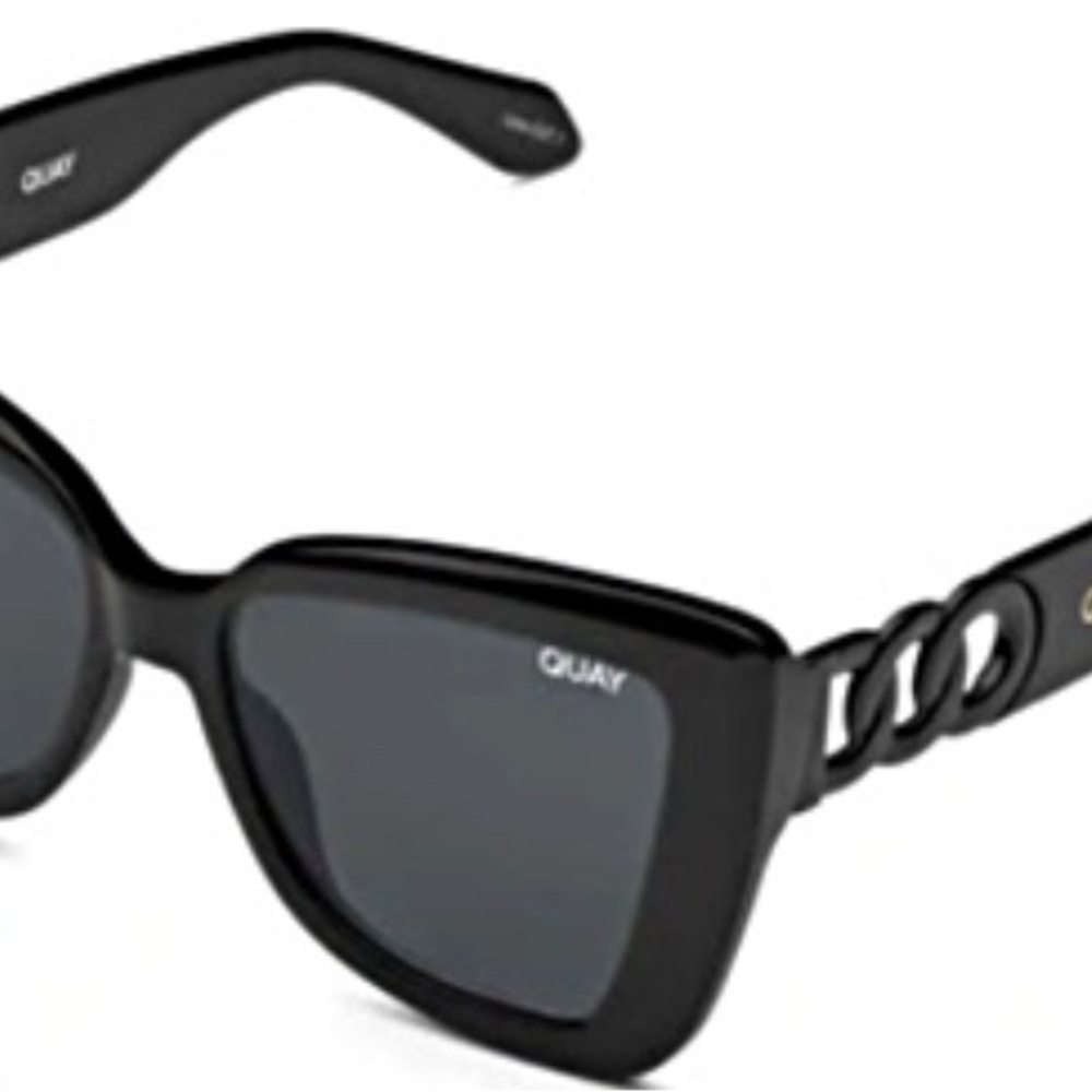 Quay Australia Chain Detail Black Sunglasses